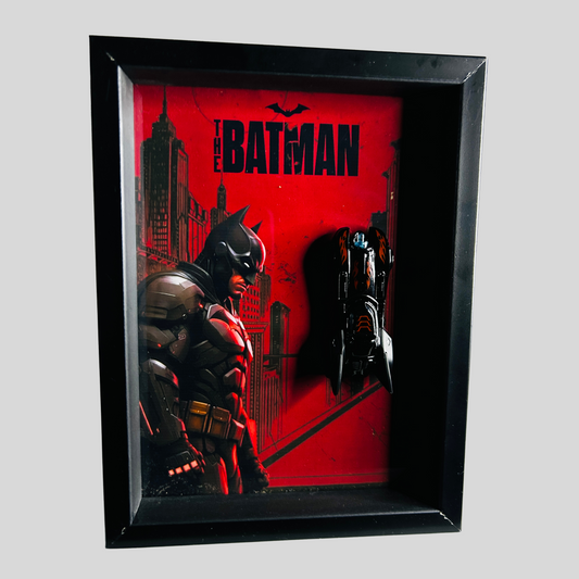 Batman Batmobile V2 3D Framed Collectible Display – Diecast Car 1:64 Model