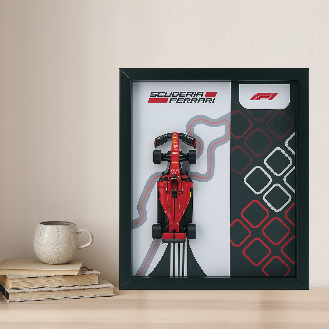 Bburagos Scuderia Ferrari F1 Diecast Car Frame 1:43 – 3D Wall Art