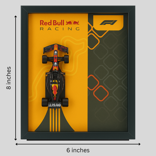 Bburagos Red Bull Racing Oracle F1 Diecast Car Frame 1:43 – 3D Wall Art
