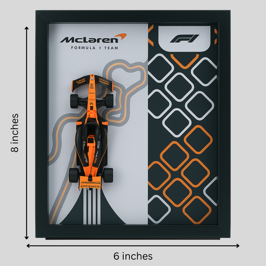Bburagos Mclaren MCL38 F1 Diecast Car Frame 1:43 – 3D Wall Art
