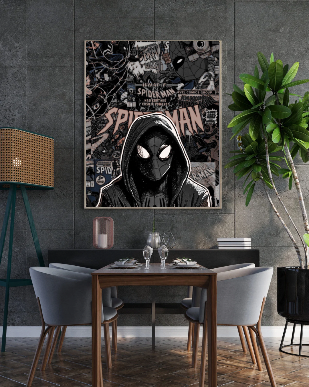 Premium Spider-Man Wall Art – Aesthetic 3D Frame for Home & Office Decor | Marvel Superhero Collectible