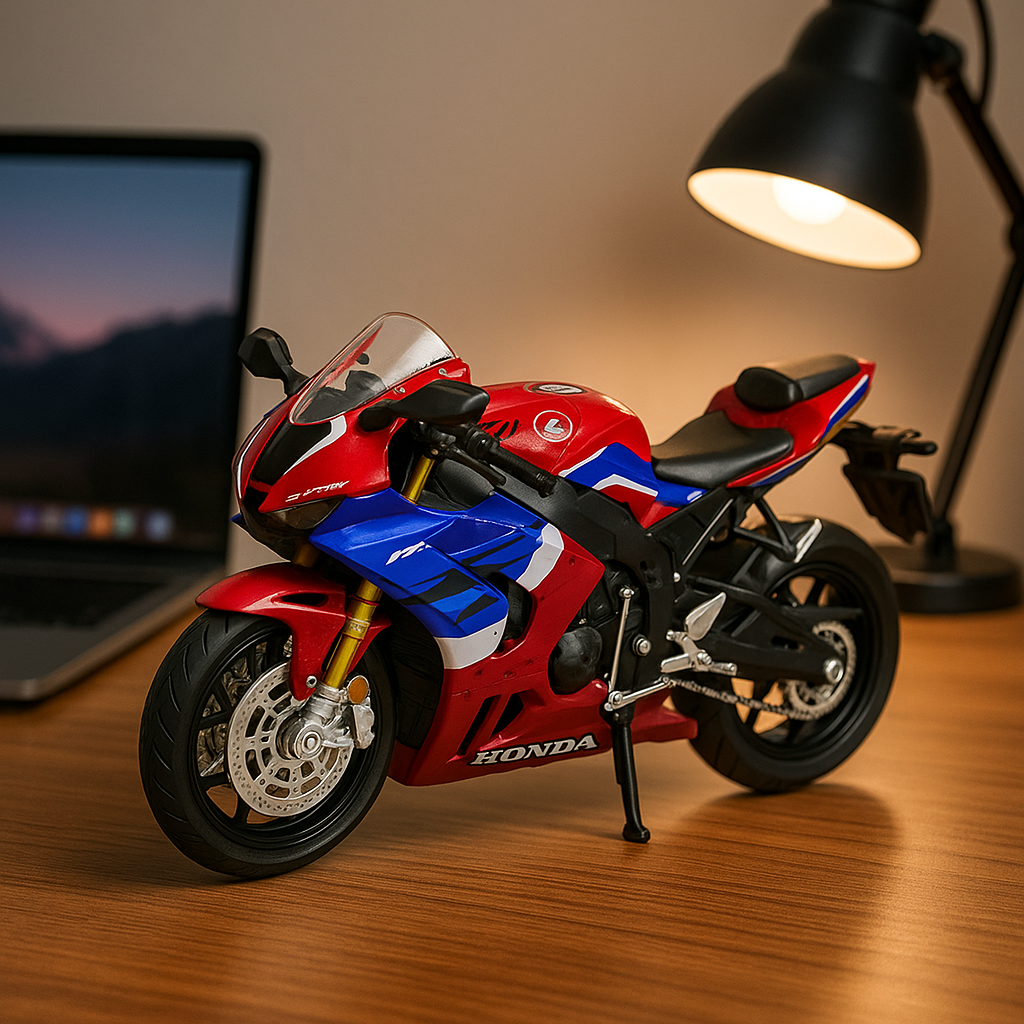 Maisto Honda CBR 1000RR-R Fireblade SP 1:18 Scale Diecast Bike Model – Premium Superbike Collectible | Metal Motorcycle Toy for Display, Gifting & Collectors (Red/White/Blue)