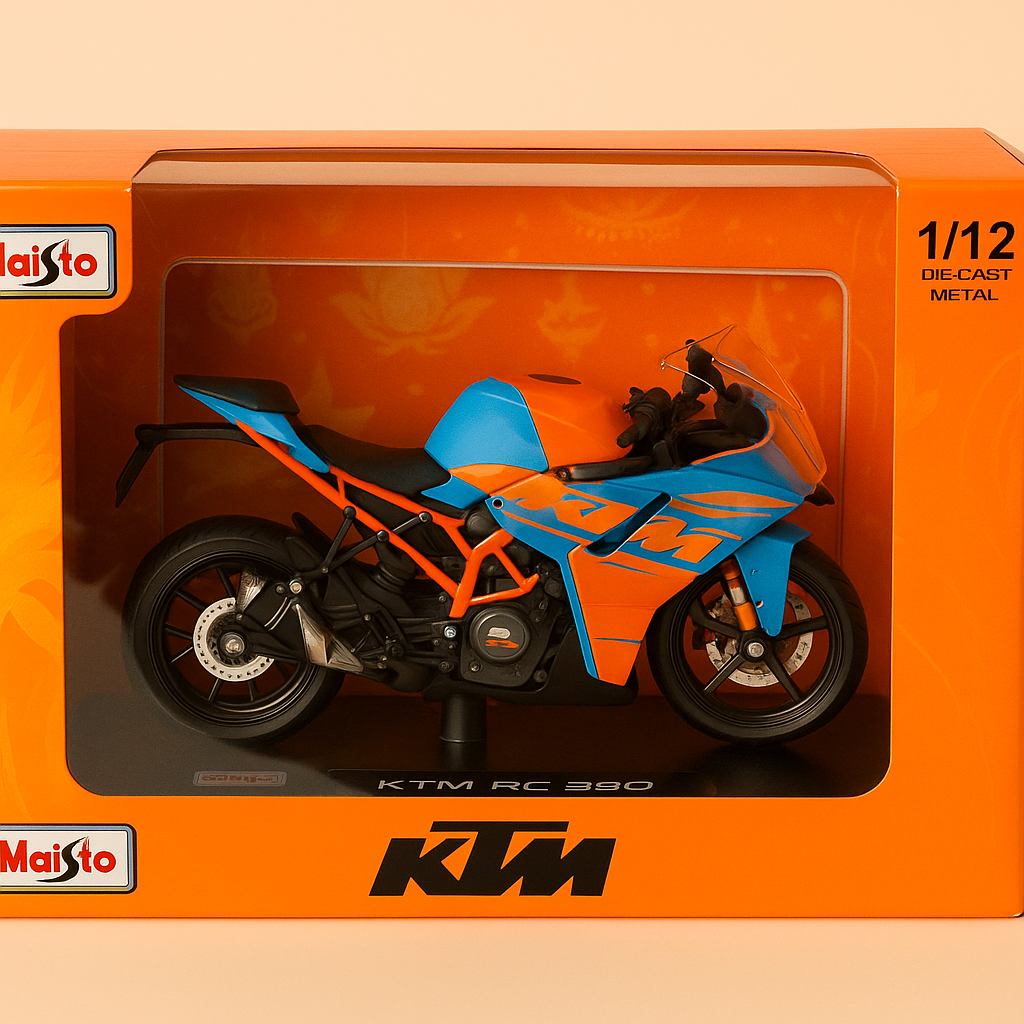 Maisto KTM RC 390 1:18 Scale Diecast Bike Model – Collectible Miniature Motorcycle for Superbike Fans