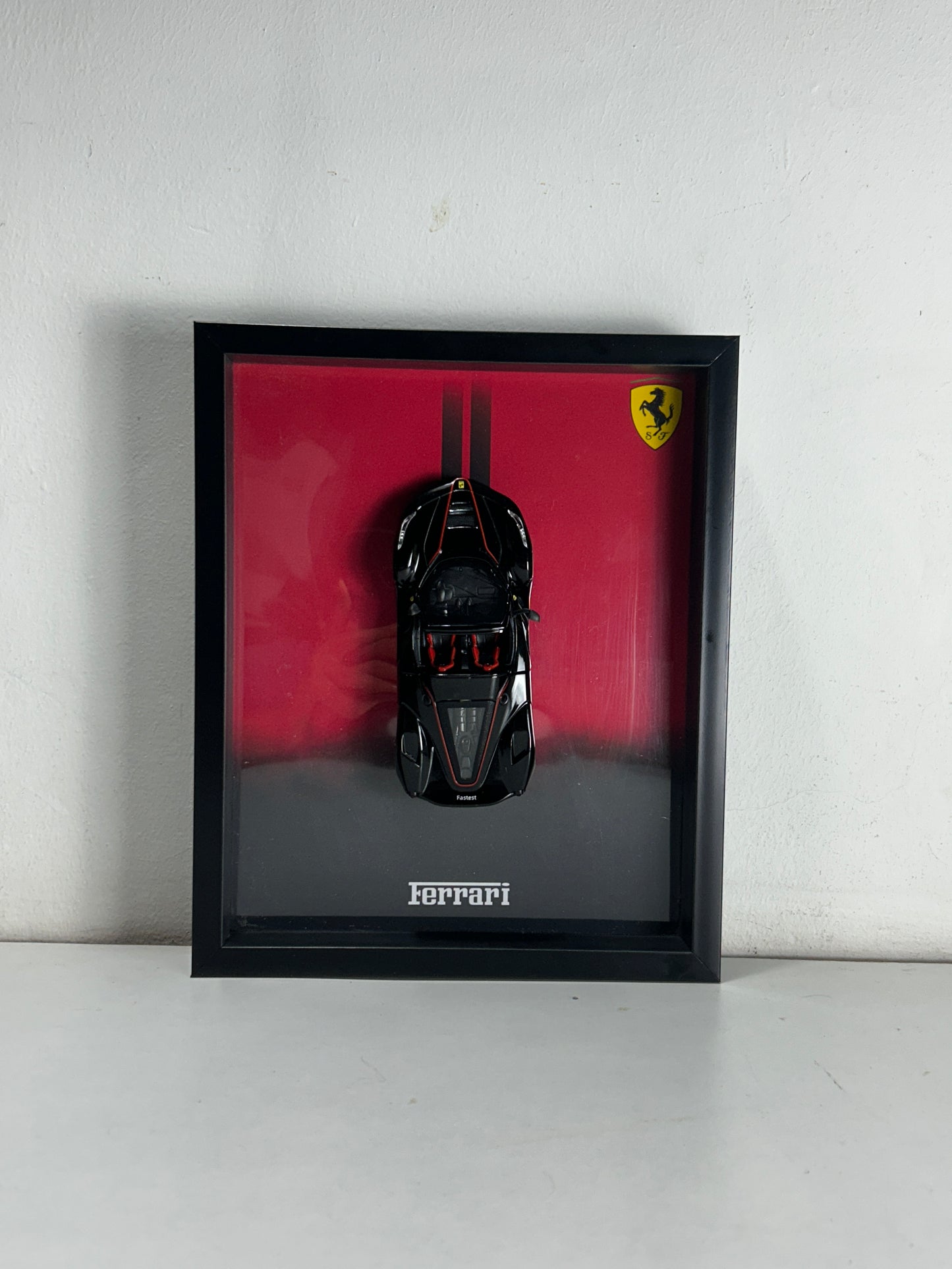 Luxury Ferrari Black Diecast Car Frame – 3D Wall Art