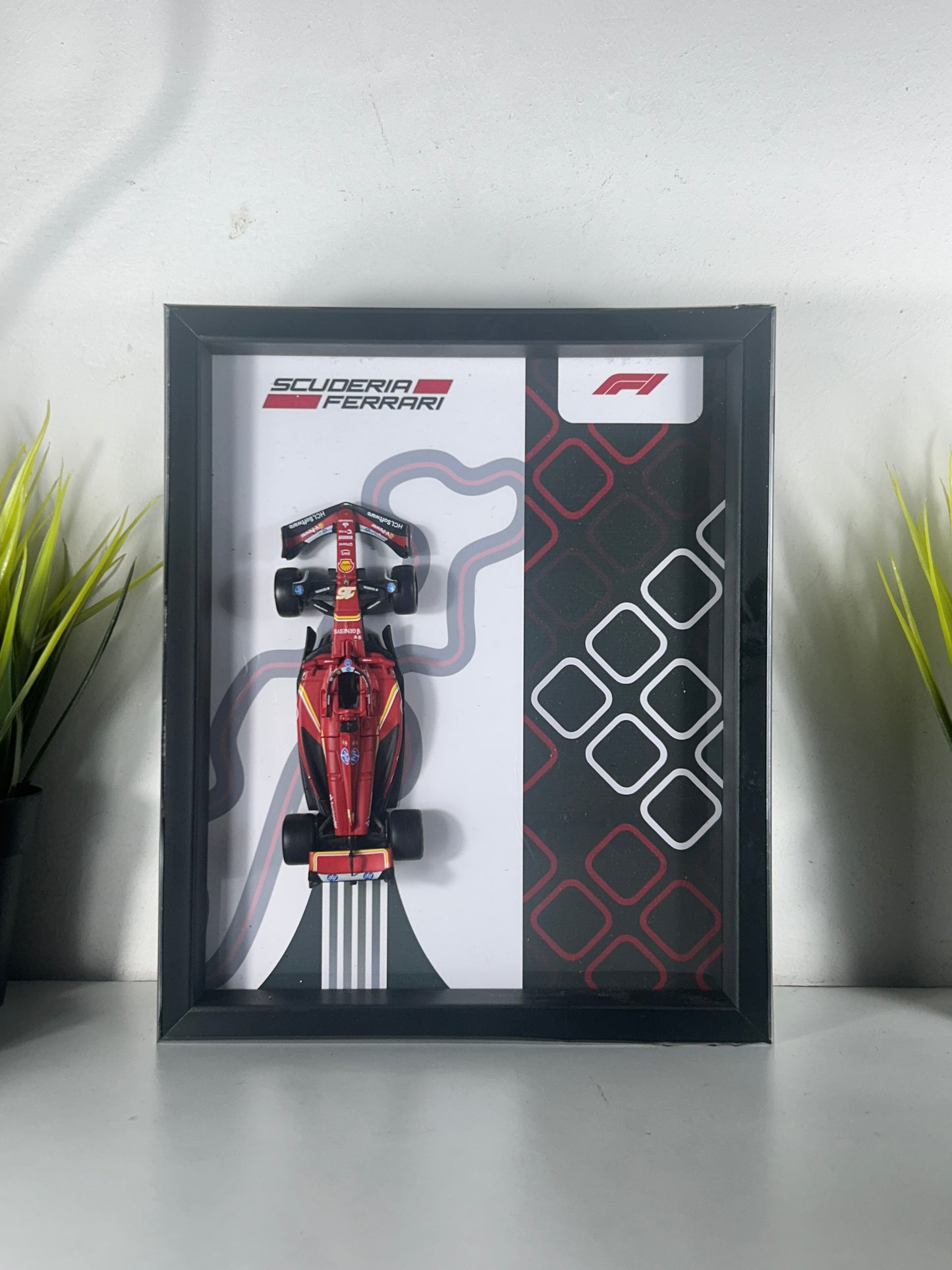 Bburagos Scuderia Ferrari F1 Diecast Car Frame 1:43 – 3D Wall Art