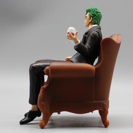 Roronoa Zoro One Piece Action Figure – 14cm Anime Collectible Sitting on Couch | High-Quality PVC Figurine, Multicolor Model Toy for Anime Fans, Desk Decor & Gift for Collectors