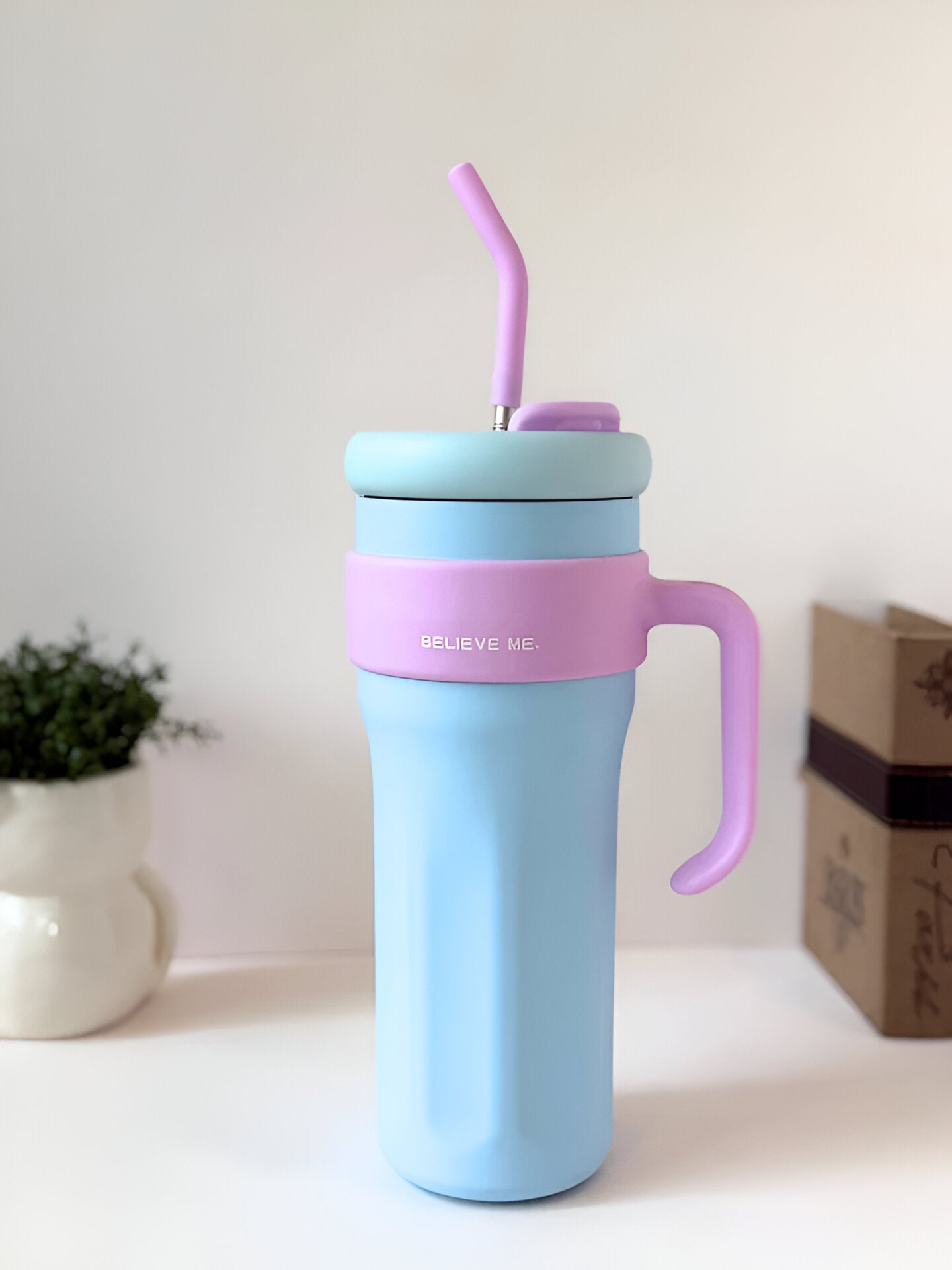 Believe Me™ 1.2L Jumbo Tumbler – Leak-Proof Insulated Water Bottle for Hot & Cold Drinks