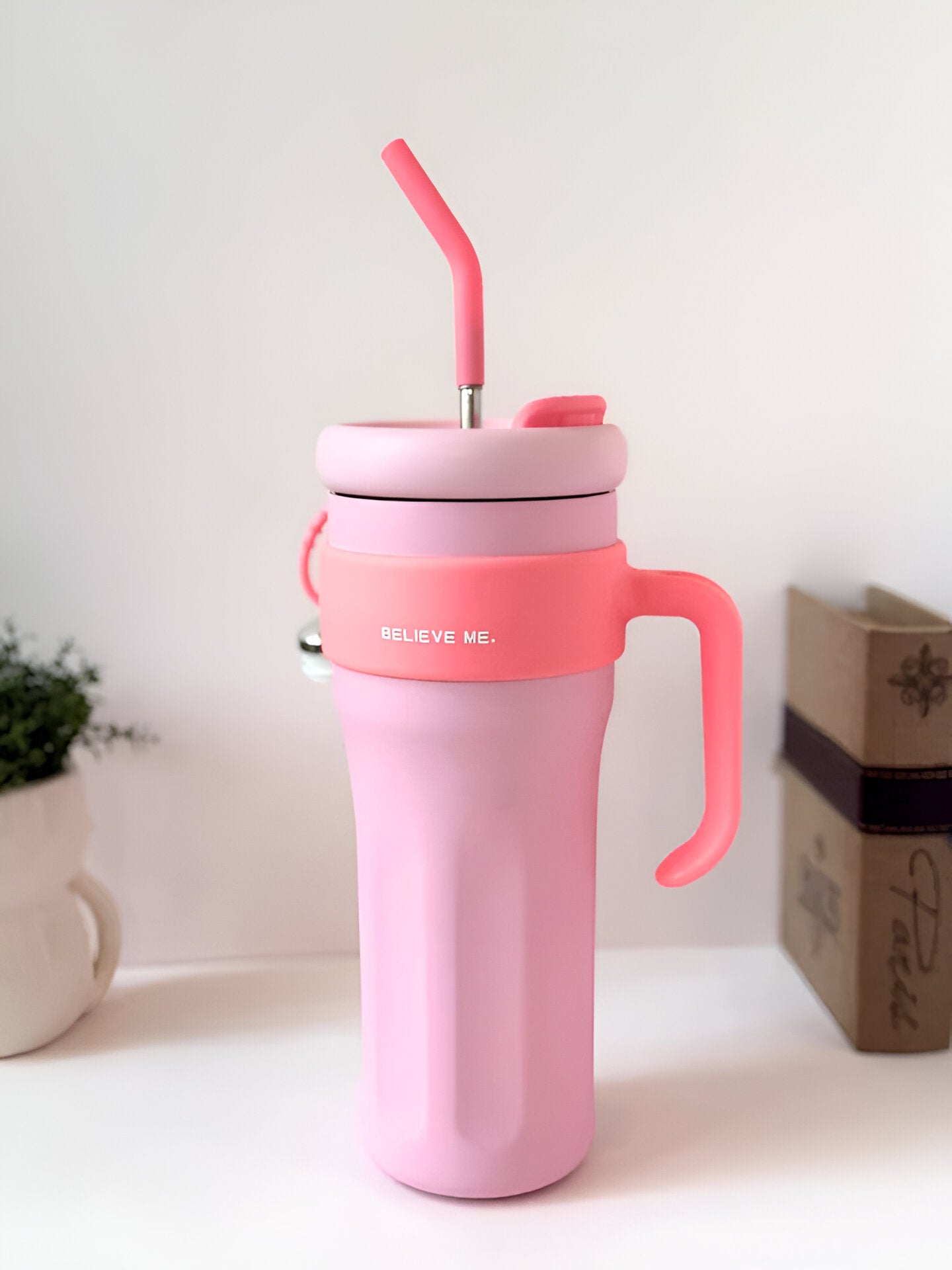 Believe Me™ 1.2L Jumbo Tumbler – Leak-Proof Insulated Water Bottle for Hot & Cold Drinks