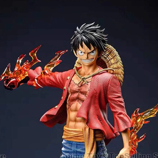 One Piece Monkey D. Luffy Flame Action Figure – 26cm Anime Collectible Dual Face Figurine with Blister Box | High-Quality PVC Model Toy for Anime Fans, Collectors & Gifts