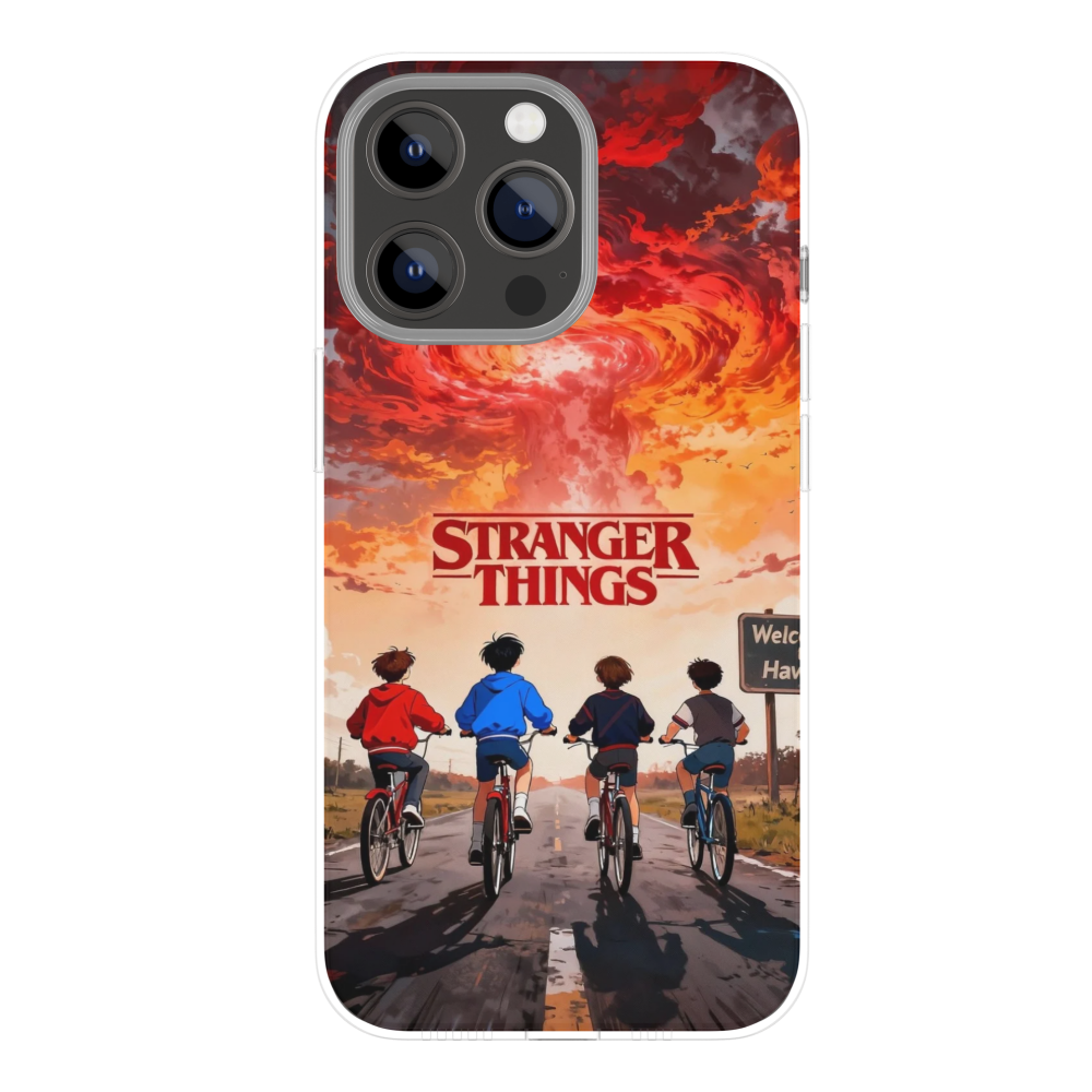 Premium Metal Mobile Back Cover – Stranger Things Upside Down Adventure Design | High-Gloss Finish | Slim Easy Fit | Scratch & Impact Resistant Luxury Case