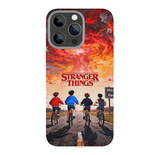 Premium Metal Mobile Back Cover – Stranger Things Upside Down Adventure Design | High-Gloss Finish | Slim Easy Fit | Scratch & Impact Resistant Luxury Case