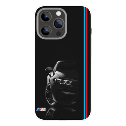BMW Inspired Performance Edition Phone Case – Premium Metal Back Slim Protective Cover, Luxury Sports Car Design, Compatible with All Smartphone Models