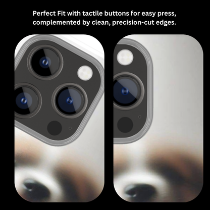 Cute Puppy Frosted Glass Effect Phone Case – Premium Metal Back Cover with Soft Blur Dog Design, Shockproof Slim Protective Case for All Smartphone Models