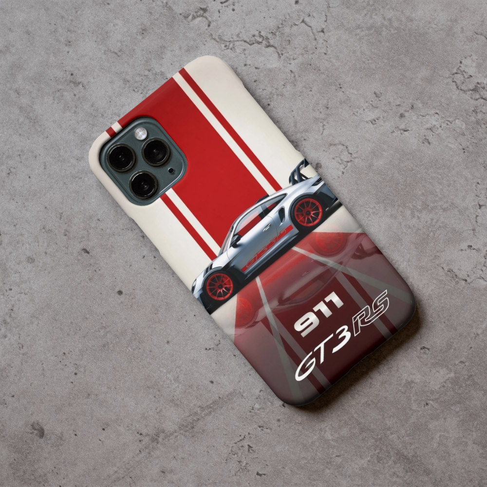 Premium Metal Mobile Back Cover – Porsche 911 GT3 RS Design | High-Gloss Finish | Slim & Easy Fit | Scratch & Impact Resistant Luxury Case