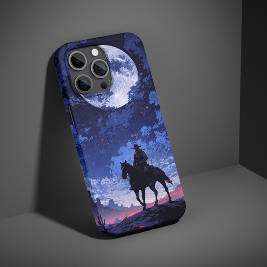 Premium Metal Mobile Back Cover – Red Dead Redemption 2 Moonlit Cowboy Design | High-Gloss Finish | Slim Easy Fit | Scratch & Impact Resistant Luxury Case