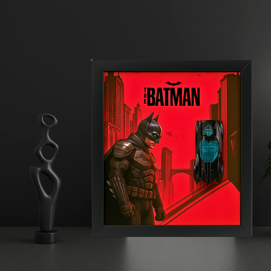 Batman Aircraft 3D Framed Collectible Display – Diecast Car 1:64 Model