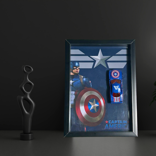 Captain America Diecast Car Frame – Marvel | Limited Edition Display