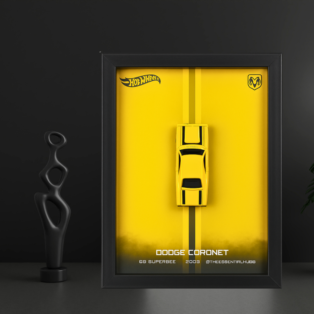 1969 Dodge Coronet Superbee Hot Wheels 3D Car Frame