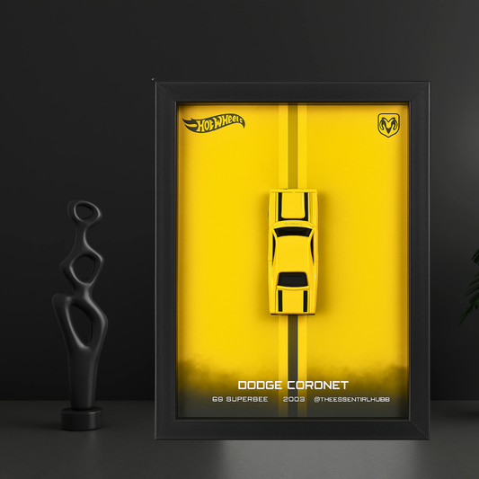 1969 Dodge Coronet Superbee Hot Wheels 3D Car Frame