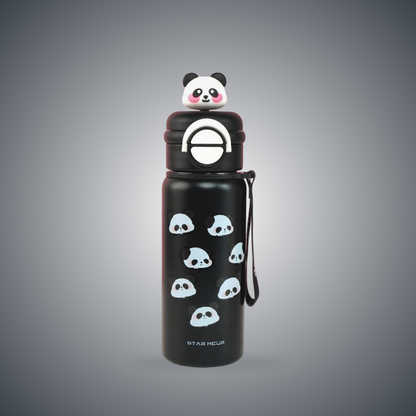 Panda x Cup Insulated Bottle – Cute Double Wall Stainless Steel Thermos for Hot & Cold Drinks | Leak-Proof & Portable Travel Flask