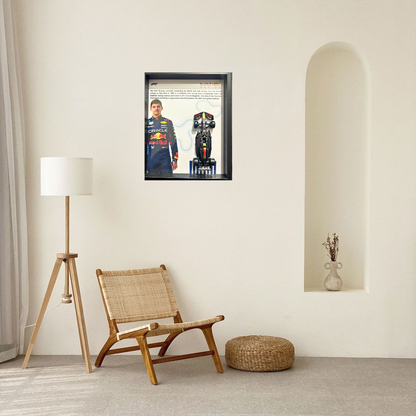 Max Verstappen with Bburagos F1 Red Bull Racing Oracle Diecast Car Frame 1:43  – 3D Wall Art