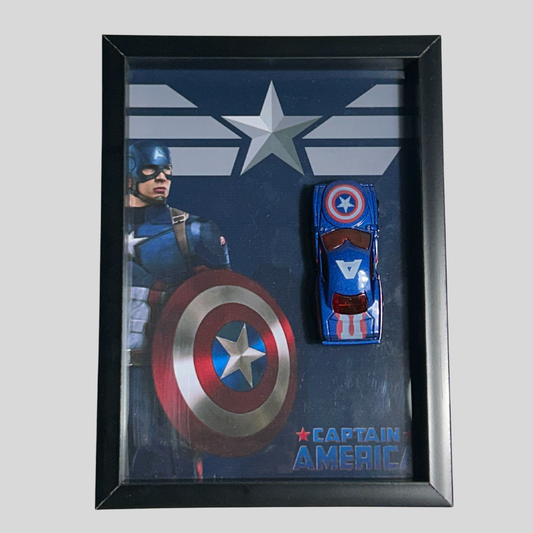 Captain America Diecast Car Frame – Marvel | Limited Edition Display