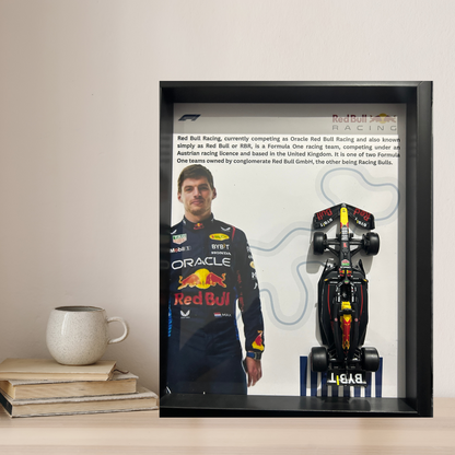 Max Verstappen with Bburagos F1 Red Bull Racing Oracle Diecast Car Frame 1:43  – 3D Wall Art