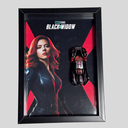 Black Widow Diecast Car Frame – Marvel | Limited Edition Display