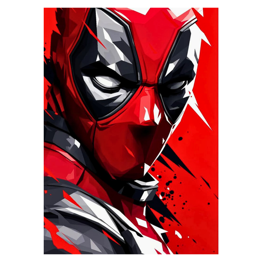 Premium Glossy Aluminium Metal Poster – Deadpool Art | HD Printed Aluminium Wall Decor for Bedroom, Gaming Room, Office & Studio | Waterproof, Fade-Proof Modern Wall Frame