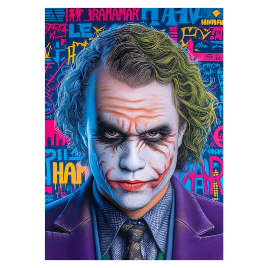 Premium Glossy Aluminium Metal Poster – J0ker-Inspired Chaos Artwork | HD Printed Aluminium Wall Decor for Bedroom, Living Room, Gaming Room & Office | Waterproof, Fade-Proof Modern Wall Frame