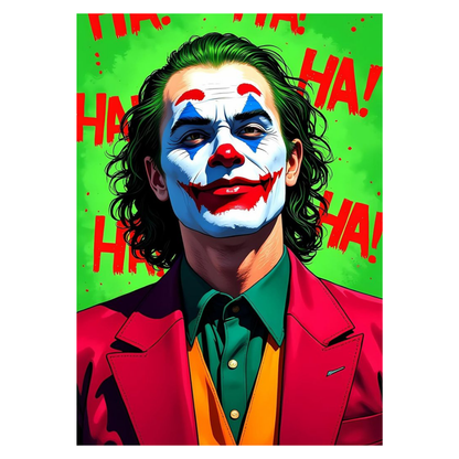 Premium Glossy Aluminium Metal Poster – J0ker-Inspired Iconic Villain Artwork | HD Printed Aluminium Wall Decor for Bedroom, Gaming Room, Office & Studio | Waterproof, Fade-Proof Stylish Wall Frame