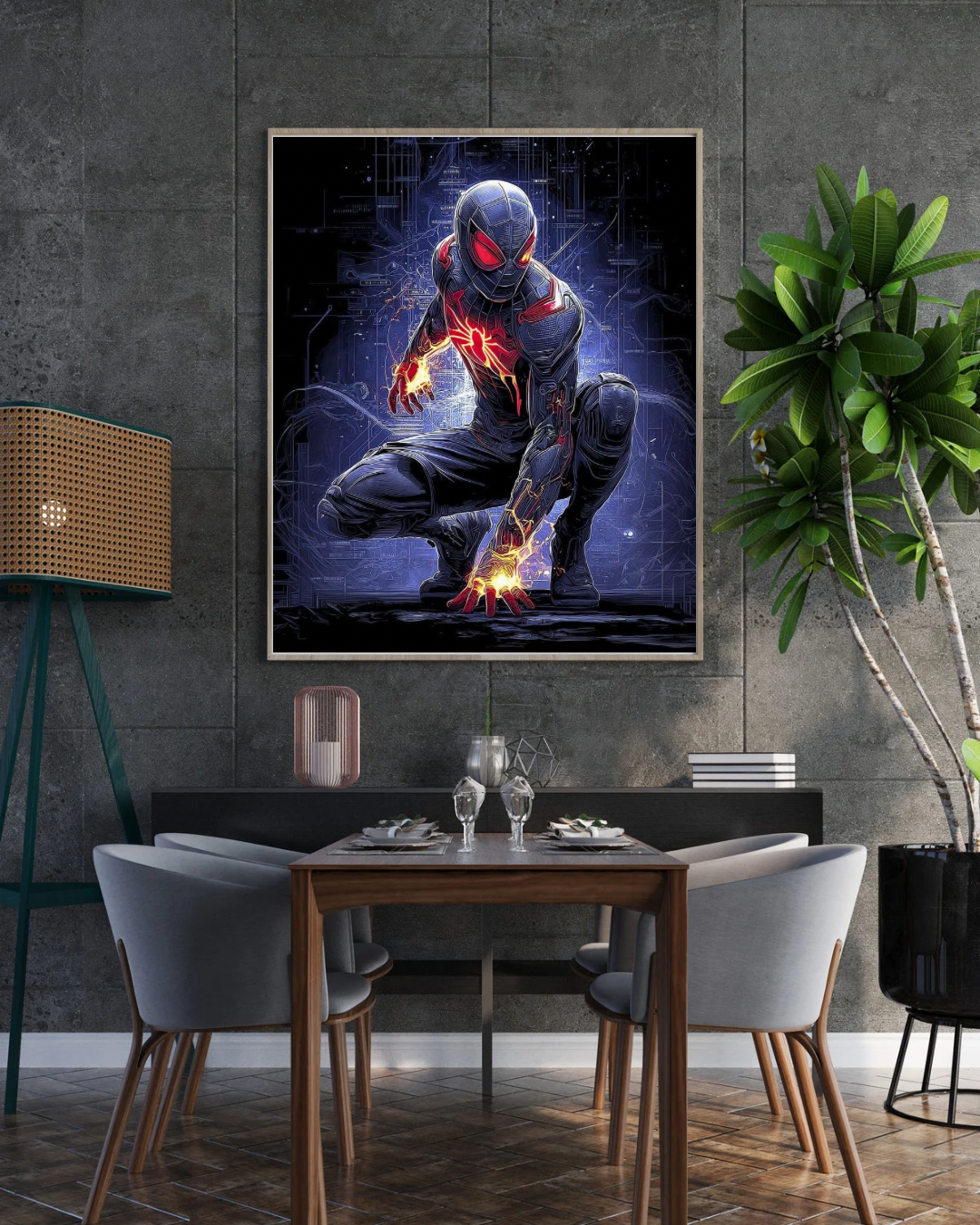 Premium Spider-Man Wall Art – Aesthetic 3D Frame for Home & Office Decor | Marvel Superhero Collectible