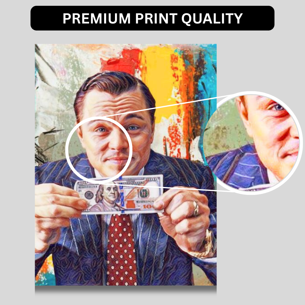 Premium Glossy Aluminium Metal Poster – Motivational Money Art | High-Definition Printed Aluminium Wall Decor for Office, Bedroom & Living Room | Waterproof, Fade-Proof Modern Wall Frame