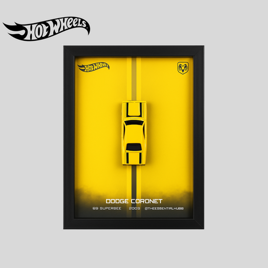 1969 Dodge Coronet Superbee Hot Wheels 3D Car Frame