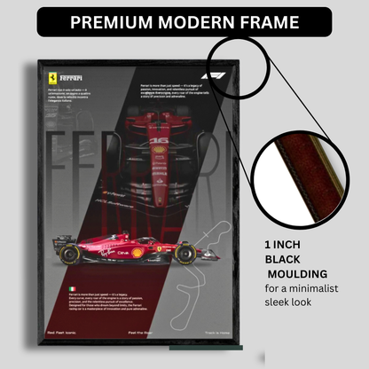 Scuderia Ferrari F1 2D Car Frame – Premium Formula 1 Wall Art for Collectors & Racing Fans | Scuderia Ferrari Inspired Decor