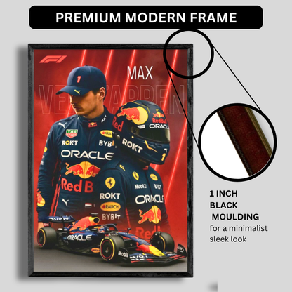 Premium Max Verstappen 2D Car Frame – Formula 1 Wall Art for Racing Fans & Collectors | Red Bull Racing Inspired Decor