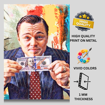 Premium Glossy Aluminium Metal Poster – Motivational Money Art | High-Definition Printed Aluminium Wall Decor for Office, Bedroom & Living Room | Waterproof, Fade-Proof Modern Wall Frame