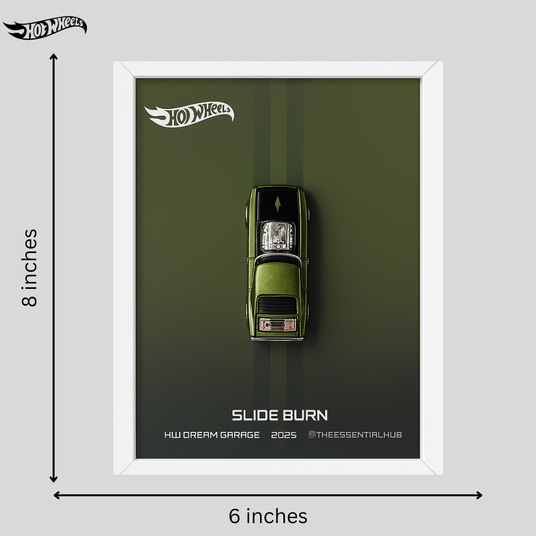 Slide-Burn 2025 Hot Wheels 3D Car Frame – Custom Racer