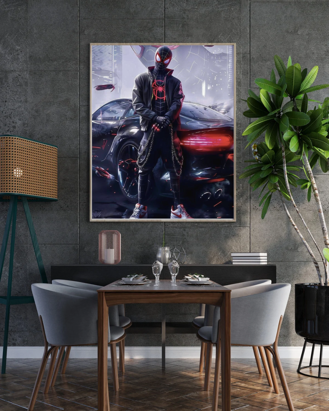 Premium Spider-Man Wall Art – Aesthetic 3D Frame for Home & Office Decor | Marvel Superhero Collectible