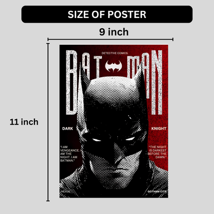 Batman Wall Posters Set of 10 | Premium Glossy HD Printed Batman Posters for Room Décor | Superhero Comic Wall Art for Bedroom, Gaming Room, Office & Café | Modern Batman Aesthetic Poster Collection