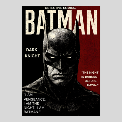 Batman Wall Posters Set of 10 | Premium Glossy HD Printed Batman Posters for Room Décor | Superhero Comic Wall Art for Bedroom, Gaming Room, Office & Café | Modern Batman Aesthetic Poster Collection