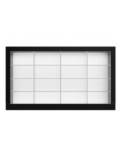 1:64 Scale Diecast Car Display Case with LED White Light – 16 Car Organizer, Black Frame