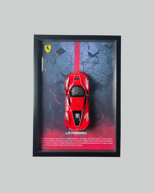 Ferrari LA FERRARI Diecast Car Frame 1:32 – 3D Wall Art for Collectors