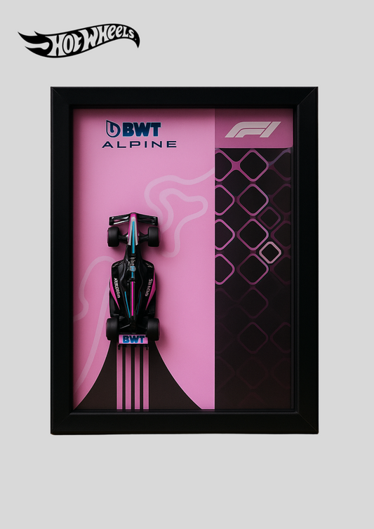 BWT Alpine F1 Team 2025 Hot Wheels 3D Car Frame – Limited Edition Collectible