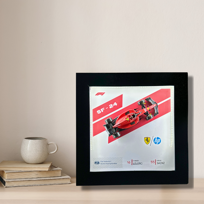 BBuragos Scuderia Ferrari F1 SF-24 Diecast Car Frame 1:43 - 3D Wall Art (Limited Edition)