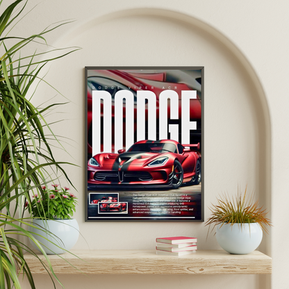 Dodge Viper ACR Car Wall Art – Premium Automotive Decor for Car Enthusiasts