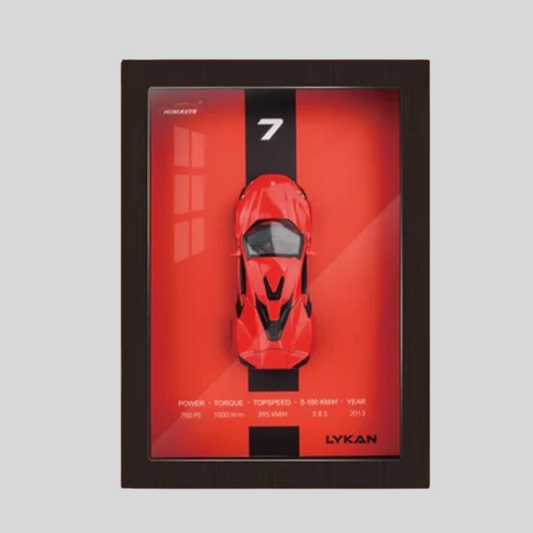 Lykan Hypersport Diecast Car Frame 1:32  – 3D Wall Art