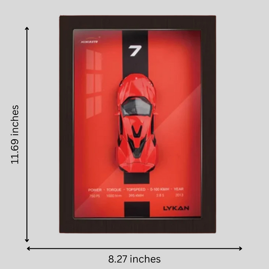 Lykan Hypersport Diecast Car Frame 1:32  – 3D Wall Art