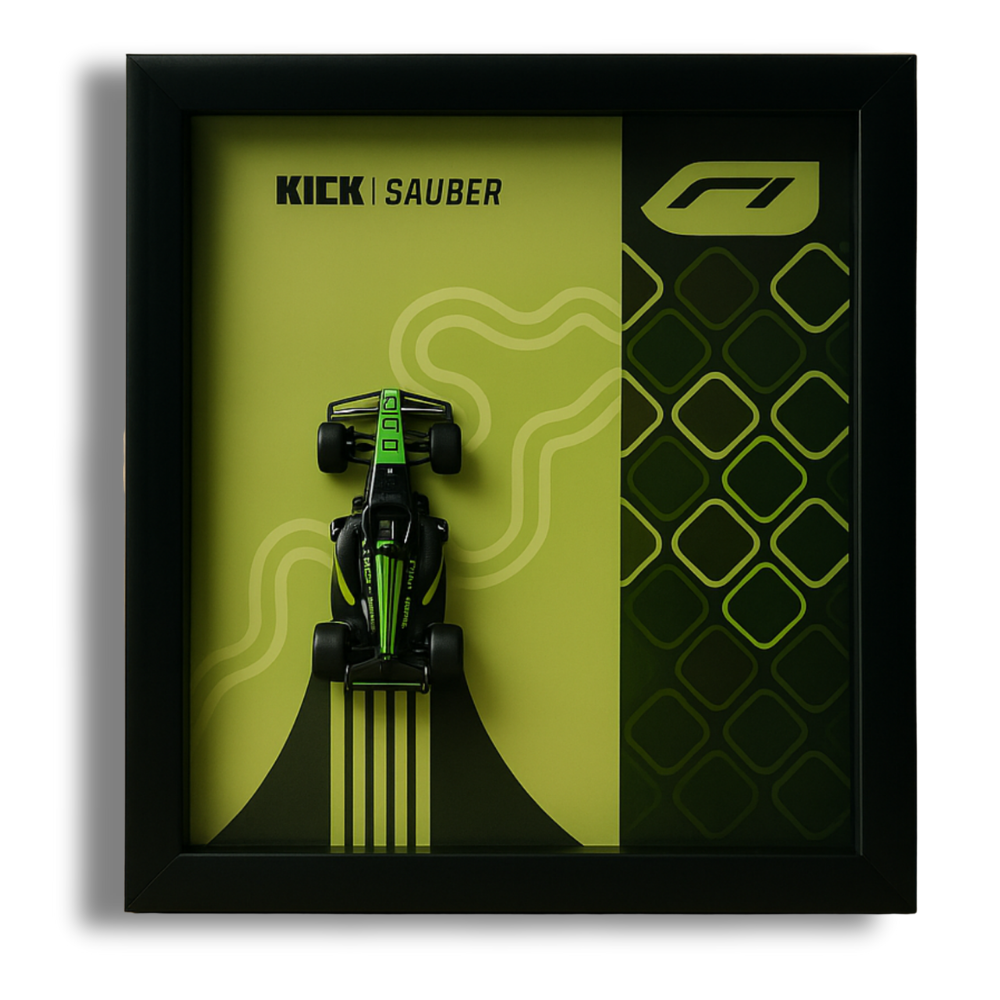 KICK SAUBER F1 Team 2025 Hot Wheels 3D Car Frame – Limited Edition Collectible