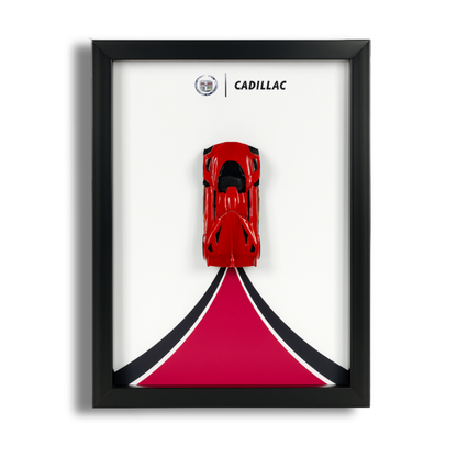 Hot Wheels Cadillac Project GTP Diecast Car Frame 1:64  – 3D Wall Art